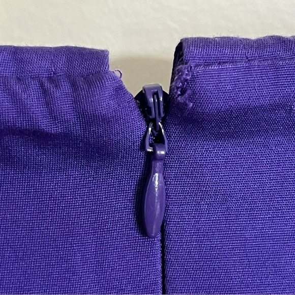 NWT J. Crew Classic Strapless Cotton Cady Cocktail Party Dress Size 14 Purple - Picture 11 of 14